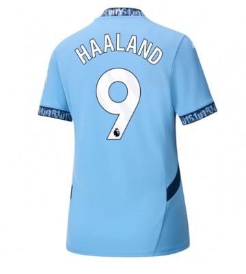 Manchester City Erling Haaland #9 Primera Equipación Mujer 2024-25 Manga Corta